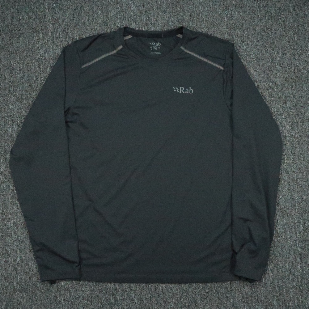 Rab Shirt Mens Medium Blue Long Sleeve Crew Neck Athletic Training Running *